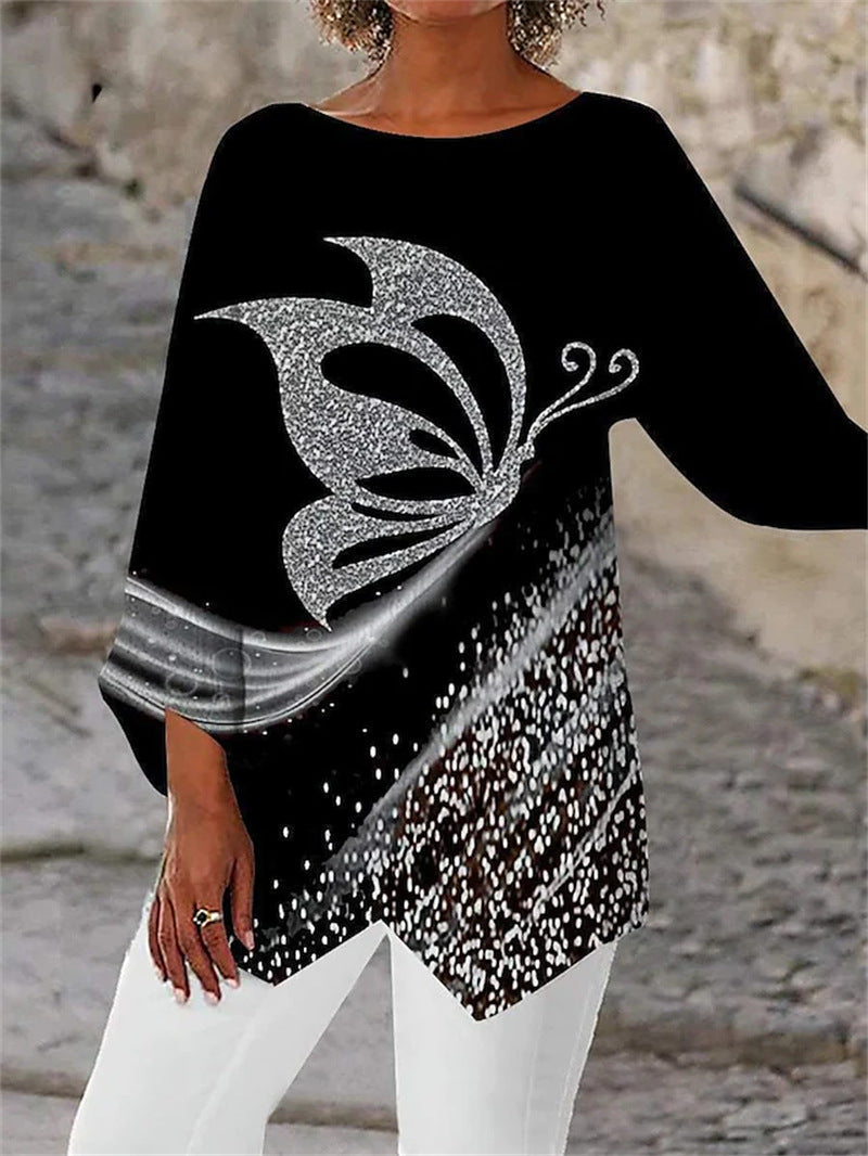 LYSENDRAE – ROUND NECK & LONG SLEEVE PRINTED SHIRT