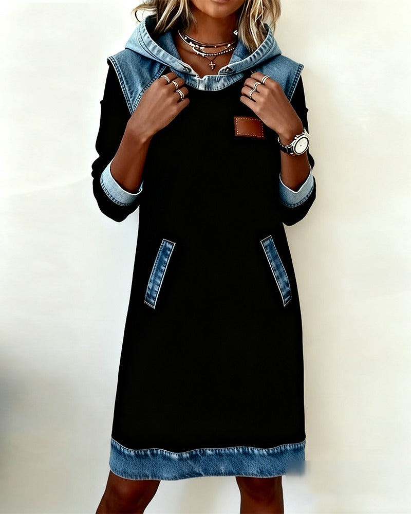 Lara | Denim Dress with Hood