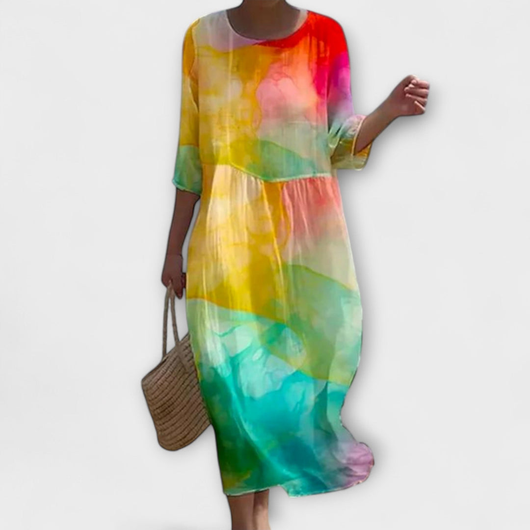 Marie | Stylish Floral Midi Dress