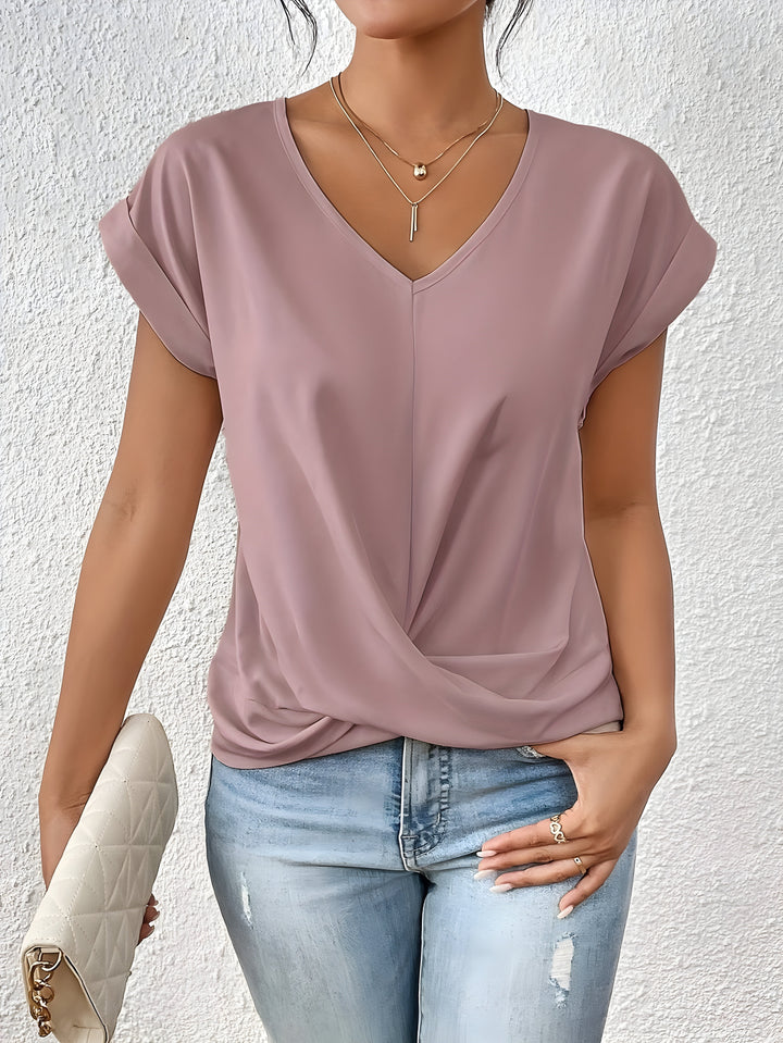 Kathrina | V-Hals Twist Front Top