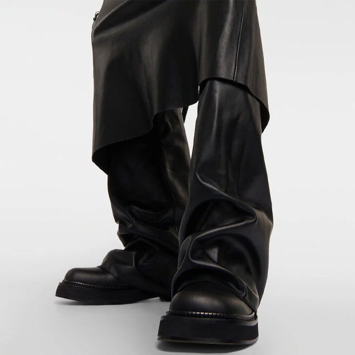 Women’s Slouch Boots with Wide Shaft and Flat Sole