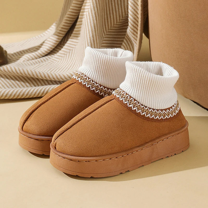 Women’s Plush Indoor Ankle Slipper Boots