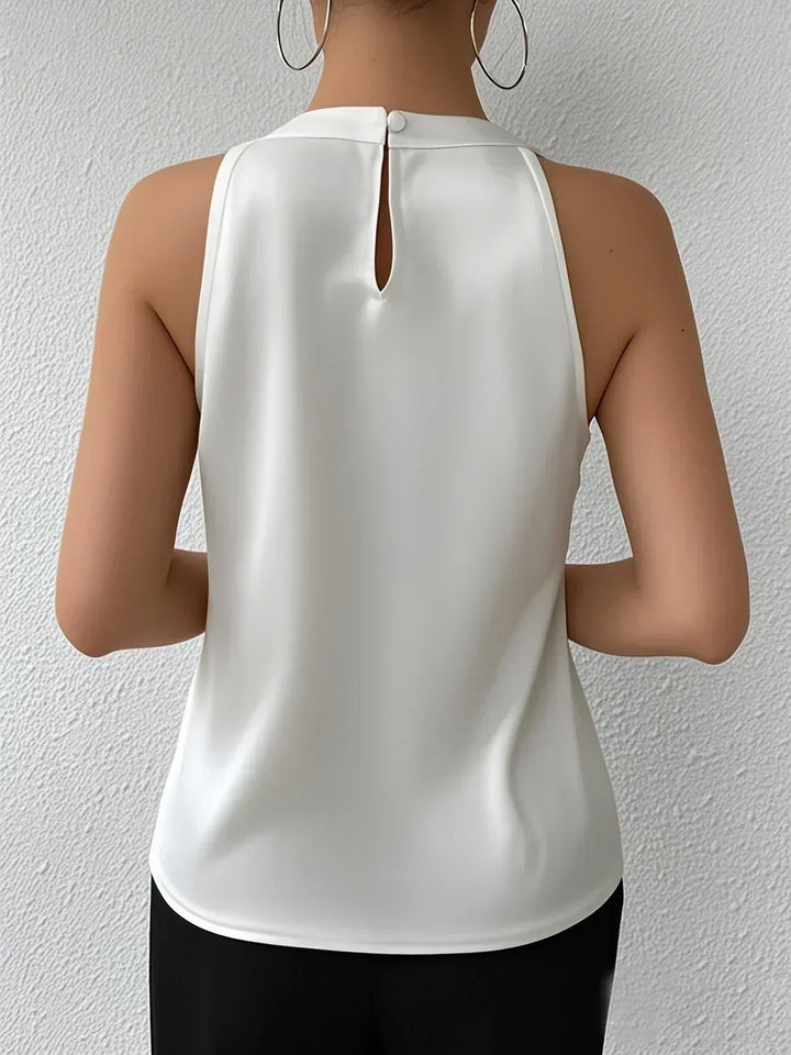 AMIYAH – SATIN HALTER BLOUSE