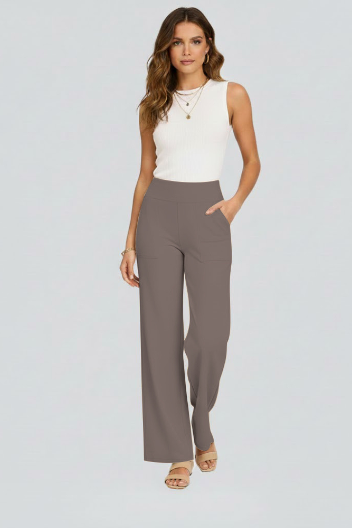 Bianca | Women's High Rise Wide Leg Trousers