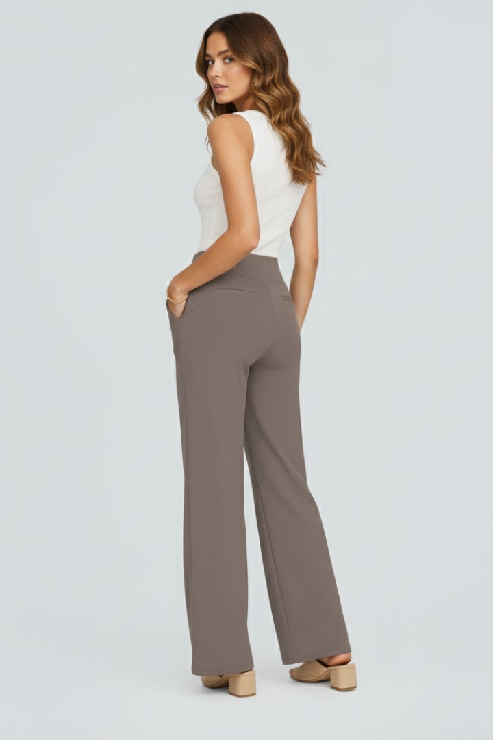 Bianca | Women's High Rise Wide Leg Trousers