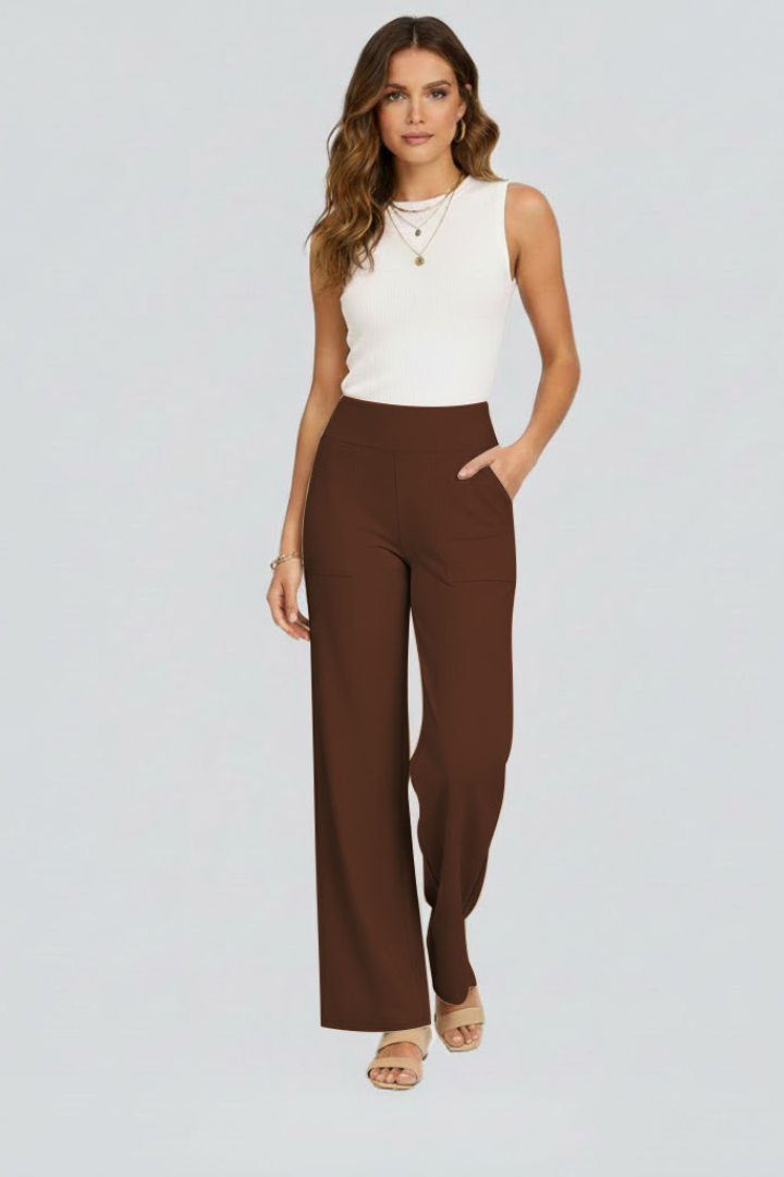 Bianca | Women's High Rise Wide Leg Trousers