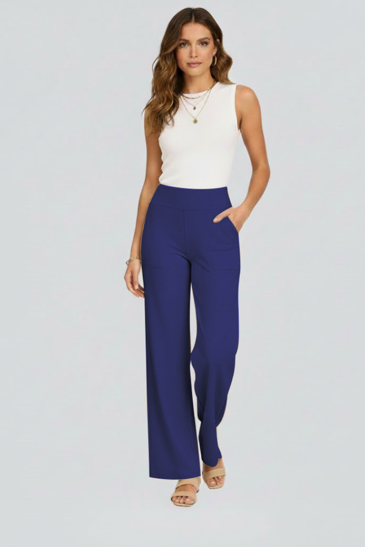 Bianca | Women's High Rise Wide Leg Trousers
