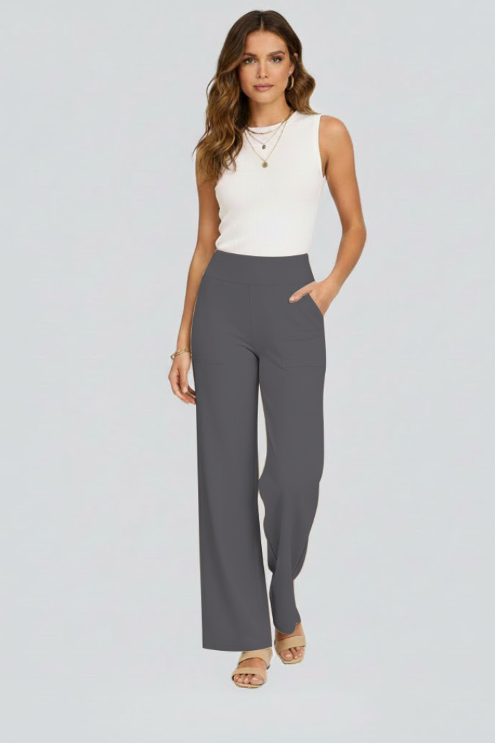 Bianca | Women's High Rise Wide Leg Trousers