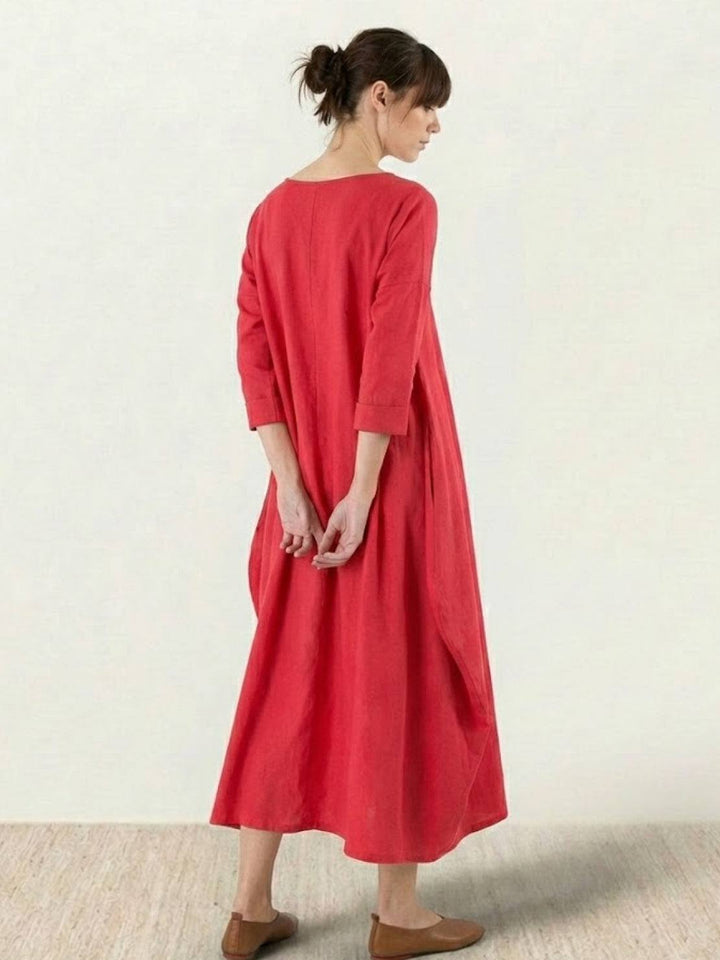Serena | Women's Oversized Boho Maxi Dress with 3/4 Sleeves