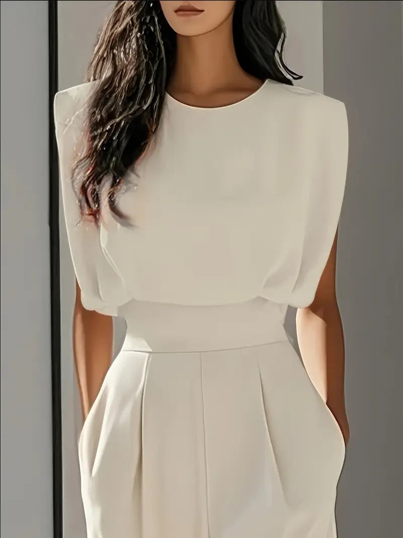 Brenna | Women's Sleeveless Wide Leg Formal Jumpsuit