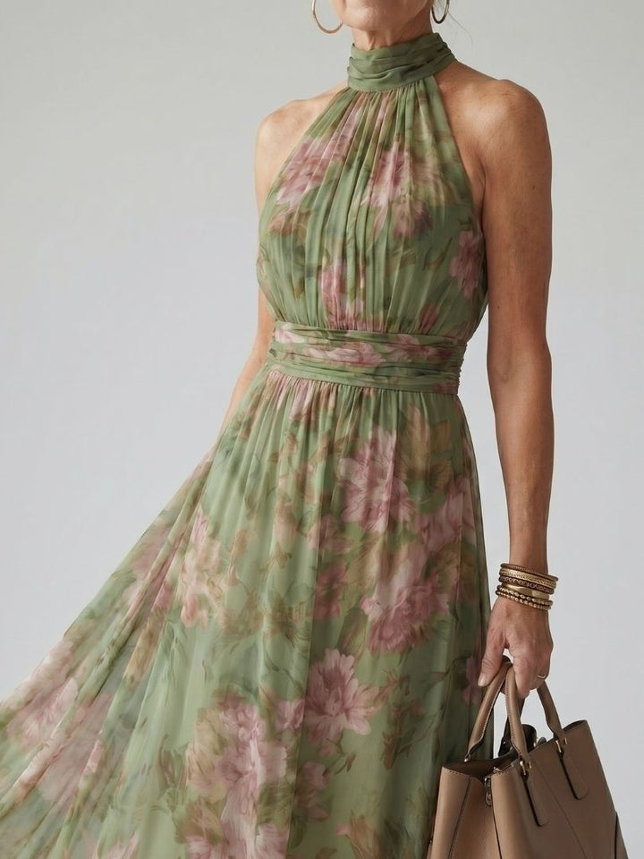 Colette | Women's Floral Halter Midi Dress