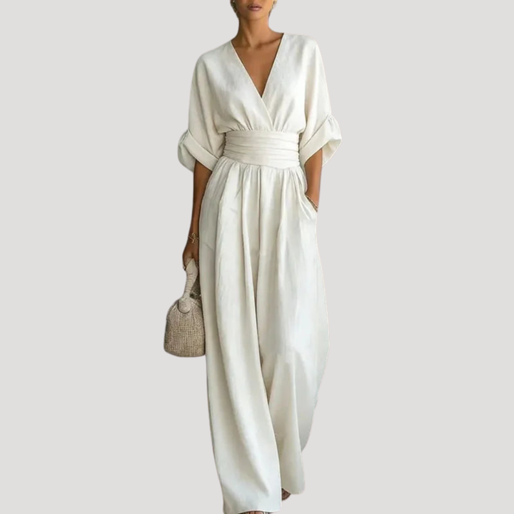 Felicity | Women's Wide Leg V-Neck Jumpsuit