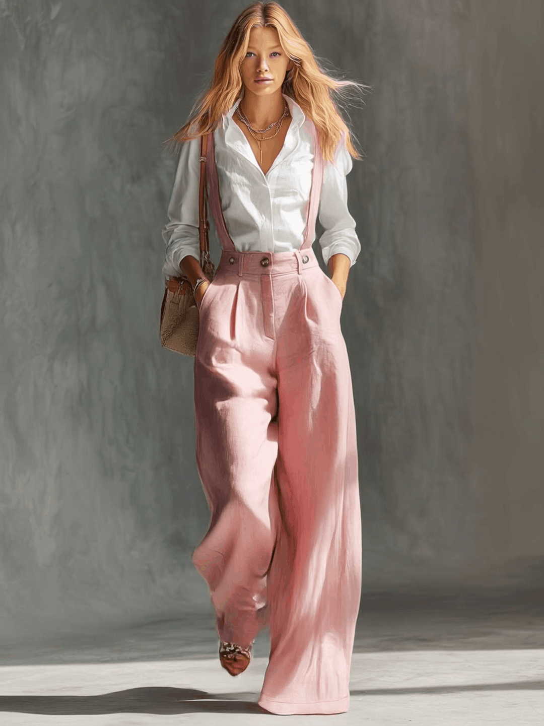 Gwendolyn | Women's Wide Leg Suspender Overalls