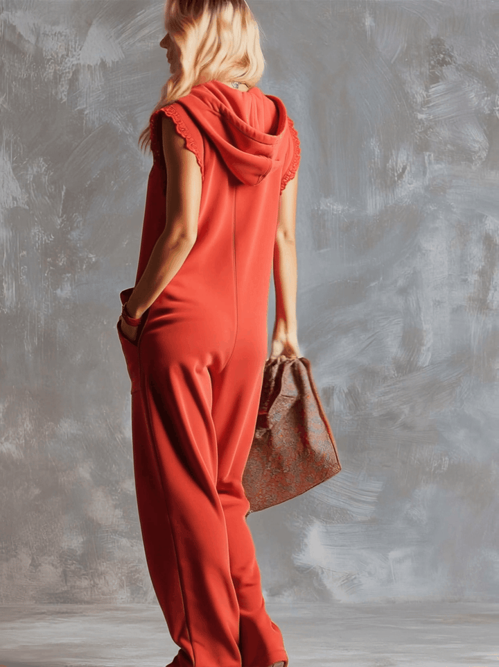 Kendra | Women's Hooded Sleeveless Jumpsuit