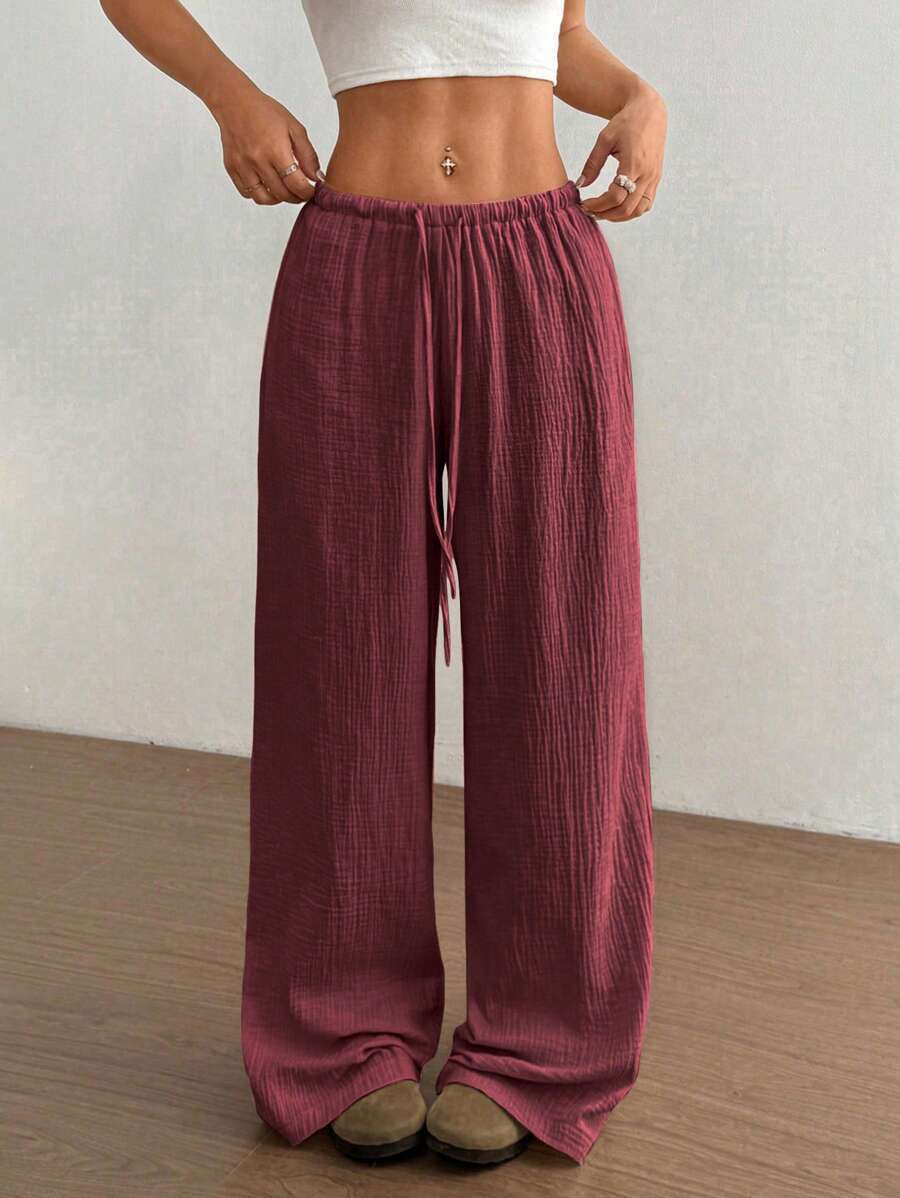 Mirabelle | Women's Wide Leg Drawstring Casual Pants