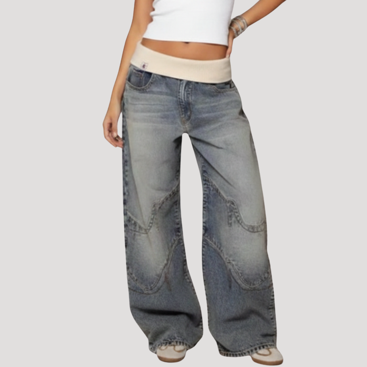 Ophira | Women's Wide Leg Baggy Jeans