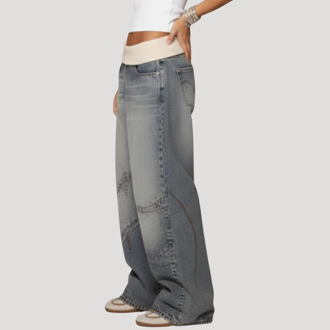 Ophira | Women's Wide Leg Baggy Jeans