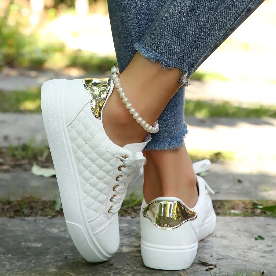 Paige | Women’s Breathable Quilted Walking Lace-Up Shoes