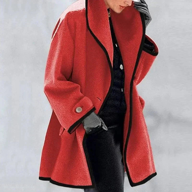 Casey | Elegant Contrast Coat