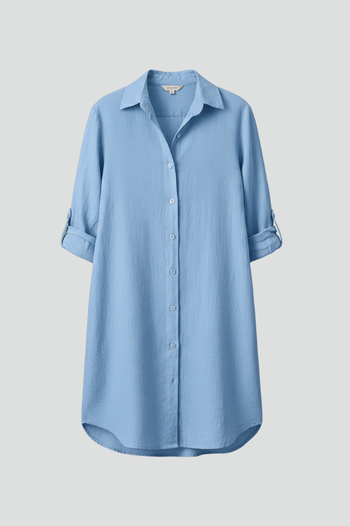 Saskia | Women's Long Sleeve Button Front Shirt Dress