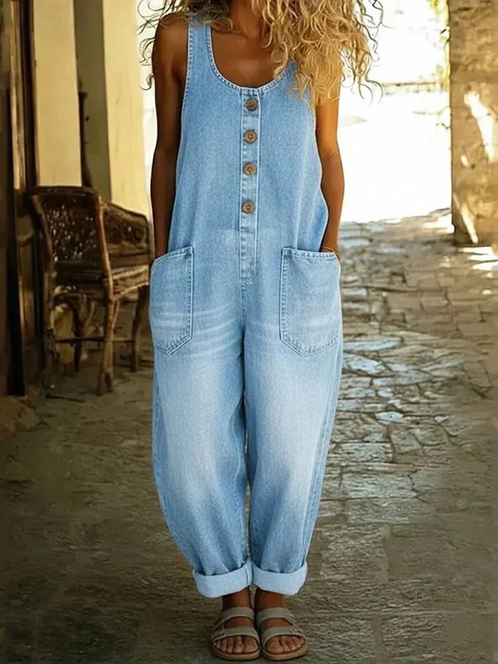 Willow | Women's Overalls Loose Fit Sleeveless Jumpsuit
