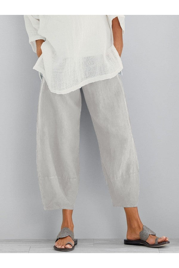 Sylvaine | Women's Loose Fit Tapered Cropped Pants